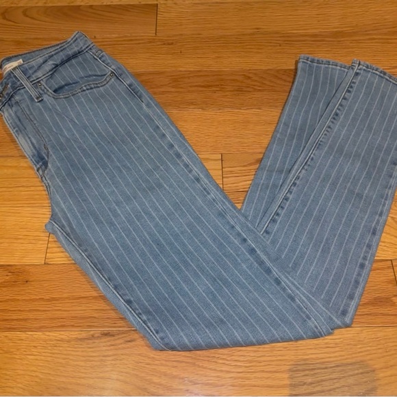 Levi’s denim skinny jeans women high waisted 721 sapphire stripe 26x30 - Picture 2 of 12
